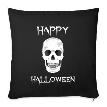 Halloween - Happy Halloween - skull - Sofa pillowcase 17,3'' x 17,3'' (45 x 45 cm) - black - Front