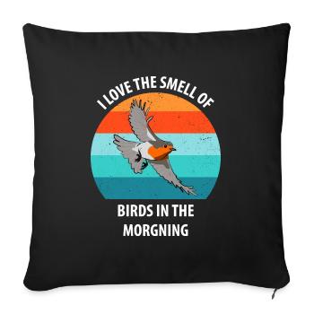 Bird Watching Bird Watching Birding Bird - Sofa pillowcase 17,3'' x 17,3'' (45 x 45 cm) - black - Front