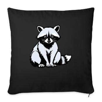 Raccoons Love - Pet Design - Sofa pillowcase 17,3'' x 17,3'' (45 x 45 cm) - black - Front