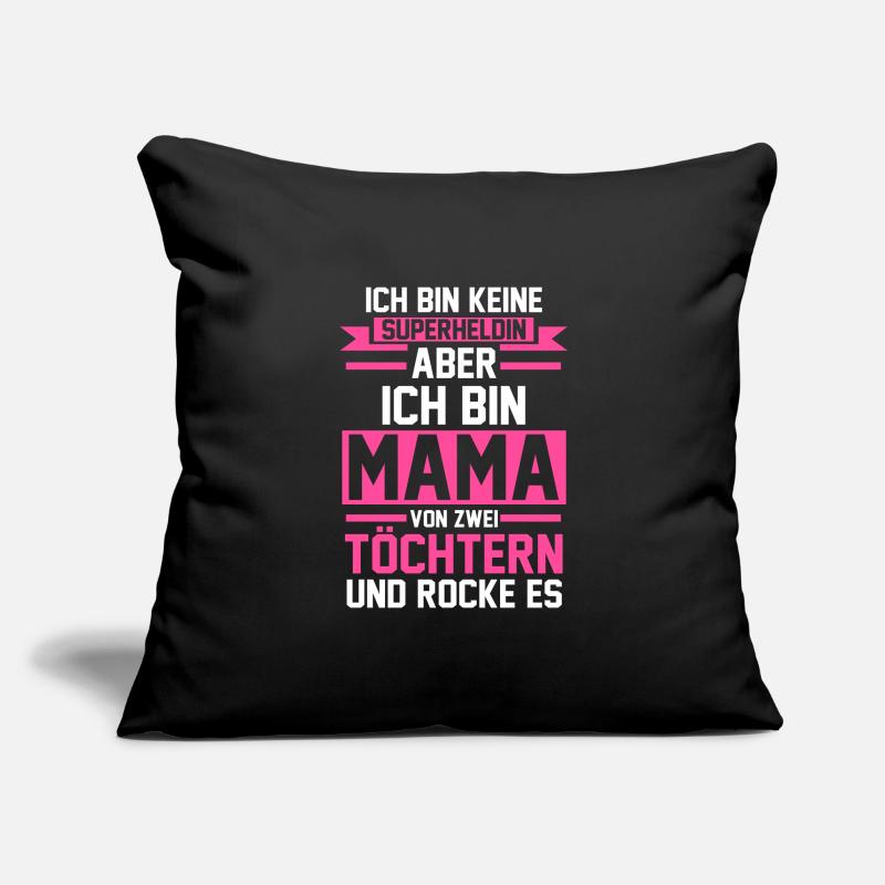 Mama 2 Töchter Ehemann Geschenk Sofakissenbezug 45 x 45 cm