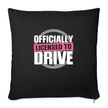 Driver's License New Driver-Driver Gift - Sofa pillowcase 17,3'' x 17,3'' (45 x 45 cm) - black - Front