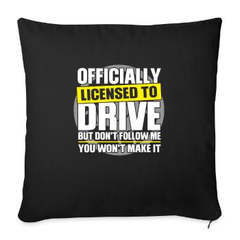 Driver's license driver's license New driver gift - Sofa pillowcase 17,3'' x 17,3'' (45 x 45 cm) - black - Front