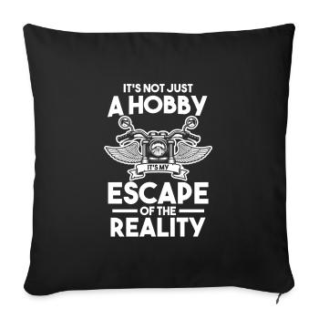 Moto moto moto cadeau - Housse de coussin décorative 45 x 45 cm - noir - Devant