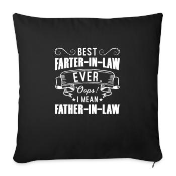 Father-in-law Dad father-in-law gift - Sofa pillowcase 17,3'' x 17,3'' (45 x 45 cm) - black - Front