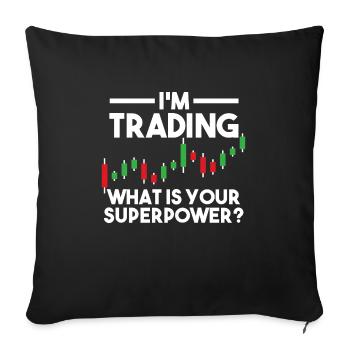 Trader Trader Investor Forex Actions Cadeau - Housse de coussin décorative 45 x 45 cm - noir - Devant