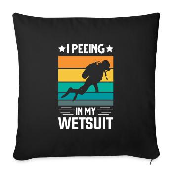 Diver Diving Gift - Sofa pillowcase 17,3'' x 17,3'' (45 x 45 cm) - black - Front