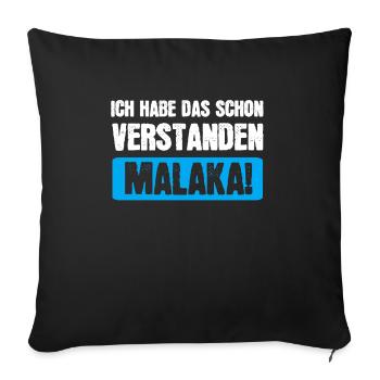 Malaka Griechisch Griechenland Geschenk - Sofakissenbezug 45 x 45 cm - Schwarz - Vorne