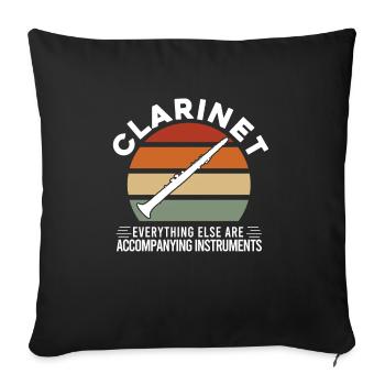 Clarinet Musician Clarinet Gift - Sofa pillowcase 17,3'' x 17,3'' (45 x 45 cm) - black - Front