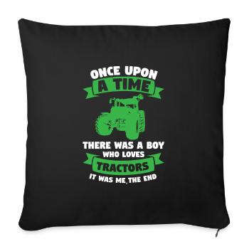 Tractor Boy Farming Tractor Boy Gift - Sofa pillowcase 17,3'' x 17,3'' (45 x 45 cm) - black - Front