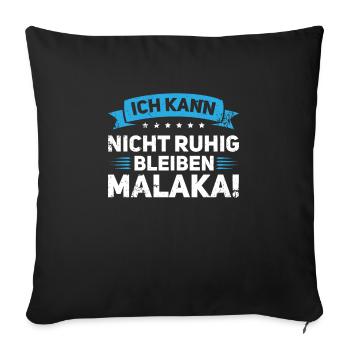 Malaka Griechische Flagge Geschenk Griechenland - Sofakissenbezug 45 x 45 cm - Schwarz - Vorne