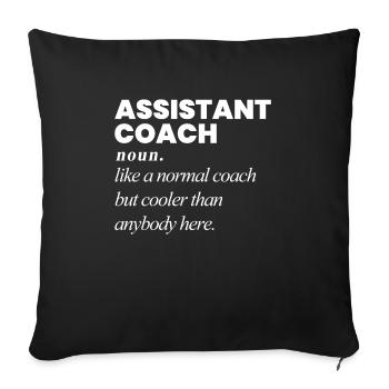 Assistenztrainer Coach Assistant Trainer - Sofa pillowcase 17,3'' x 17,3'' (45 x 45 cm) - black - Front