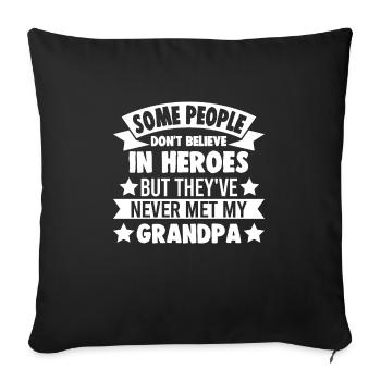 Grand-père grand-père cadeau - Housse de coussin décorative 45 x 45 cm - noir - Devant