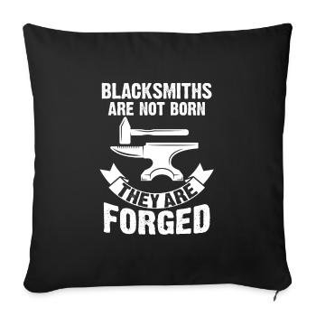 Forge blacksmith forge gift - Sofa pillowcase 17,3'' x 17,3'' (45 x 45 cm) - black - Front