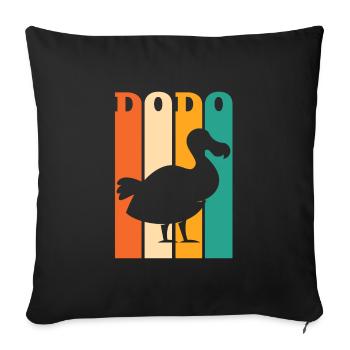 Dodo Dodo Tierfreund Geschenk - Sofakissenbezug 45 x 45 cm - Schwarz - Vorne