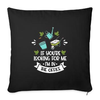 Garden Gardening Garden Gift - Sofa pillowcase 17,3'' x 17,3'' (45 x 45 cm) - black - Front