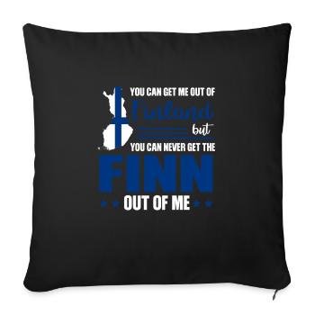 Finland Finnish Finnish Gift - Sofa pillowcase 17,3'' x 17,3'' (45 x 45 cm) - black - Front
