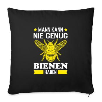 Bienen Biene Imker - Sofakissenbezug 45 x 45 cm - Schwarz - Vorne