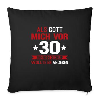30. Geburtstag Mann Geburtstagfeier 30 Jahre - Sofakissenbezug 45 x 45 cm - Schwarz - Vorne