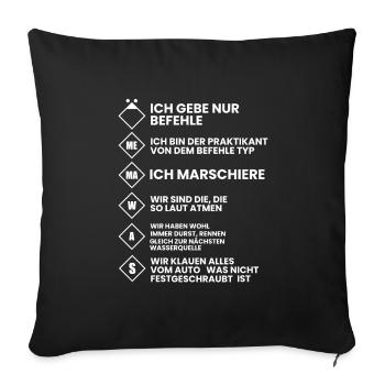 Feuerwehr Berufsfeuerwehr Freiwillige Feuerwehr - Sofakissenbezug 45 x 45 cm - Schwarz - Vorne