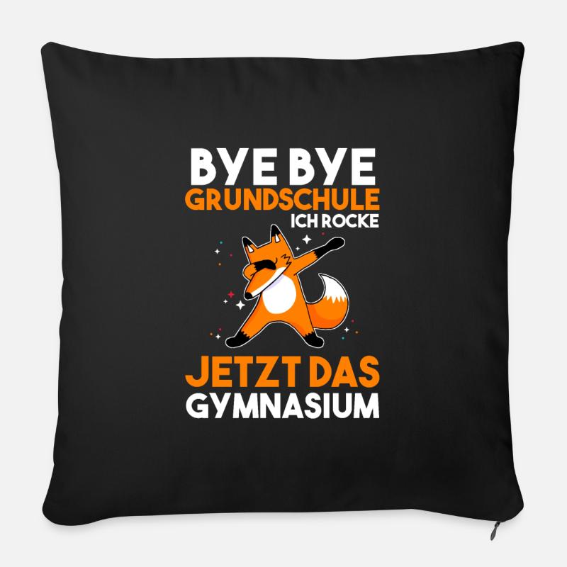 Gymnasium Schulanfang 5.Klasse Geschenk - Sofakissenbezug 45 x 45 cm - Schwarz