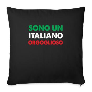 Italienisch Italienische Flagge Geschenk - Sofakissenbezug 45 x 45 cm - Schwarz - Vorne