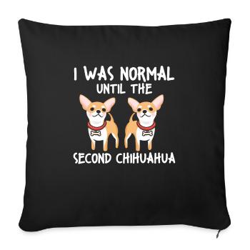 2 Chihuahua 2 Chihuahua Gift - Sofa pillowcase 17,3'' x 17,3'' (45 x 45 cm) - black - Front