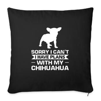 Chihuahua Chihuahua Geschenk - Sofakissenbezug 45 x 45 cm - Schwarz - Vorne