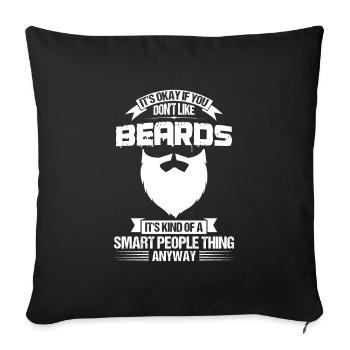 Bart-Bartmann Gift - Sofa pillowcase 17,3'' x 17,3'' (45 x 45 cm) - black - Front