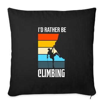 Climbing Climbing Gift - Sofa pillowcase 17,3'' x 17,3'' (45 x 45 cm) - black - Front