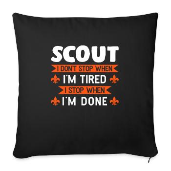 Scouting Mountains Cadeau - Housse de coussin décorative 45 x 45 cm - noir - Devant