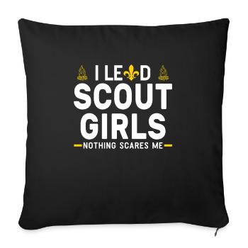 Scout Girls Girls Leader Scout Girls cadeau - Housse de coussin décorative 45 x 45 cm - noir - Devant