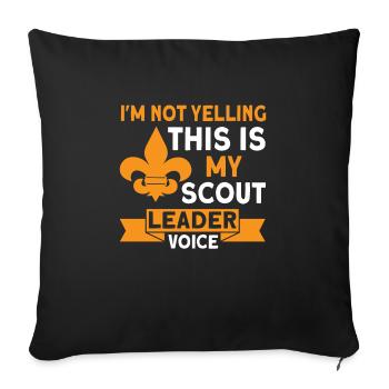 Scout scout coach cadeau - Housse de coussin décorative 45 x 45 cm - noir - Devant