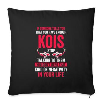 Koi Fish Koi Fish Gift - Sofa pillowcase 17,3'' x 17,3'' (45 x 45 cm) - black - Front