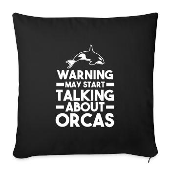 Orca Orca Gift - Sofa pillowcase 17,3'' x 17,3'' (45 x 45 cm) - black - Front
