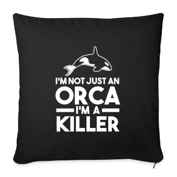Orca Orca Gift - Sofa pillowcase 17,3'' x 17,3'' (45 x 45 cm) - black - Front