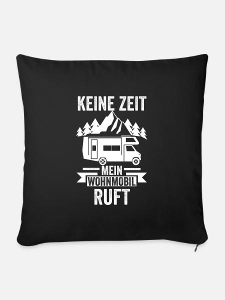 Wohnmobil Camping Wohnmobil Geschenk - Sofakissenbezug 45 x 45 cm - Schwarz