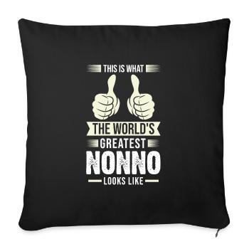 Grandpa Nonno Grandpa Italian Gift - Sofa pillowcase 17,3'' x 17,3'' (45 x 45 cm) - black - Front