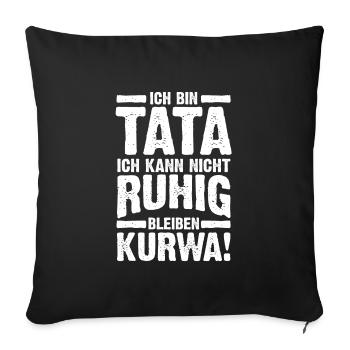 Polnisch Papa Tata Polnisch Kuwa Geschenk - Sofakissenbezug 45 x 45 cm - Schwarz - Vorne