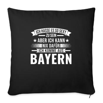 Bayer Bayern Bayrisch Geschenk - Sofakissenbezug 45 x 45 cm - Schwarz - Vorne