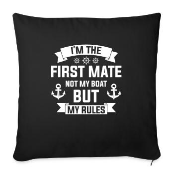 First Mate Boot First Mate Boot Gift - Sofa pillowcase 17,3'' x 17,3'' (45 x 45 cm) - black - Front