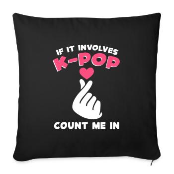 K-Pop K-Pop Gift - Sofa pillowcase 17,3'' x 17,3'' (45 x 45 cm) - black - Front