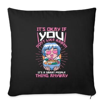 Ramen Ramen Cadeau - Housse de coussin décorative 45 x 45 cm - noir - Devant