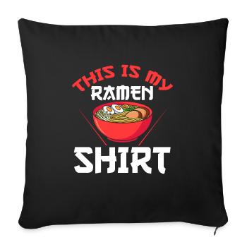 Ramen Ramen Merchandise Cadeau japonais - Housse de coussin décorative 45 x 45 cm - noir - Devant