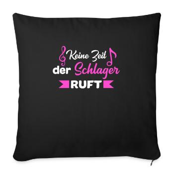 Schlagerparty Schlager Schlagermusiker Geschenk - Sofakissenbezug 45 x 45 cm - Schwarz - Vorne