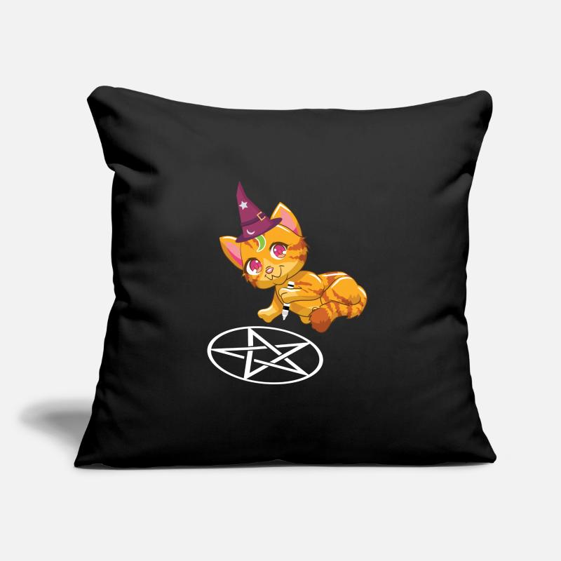 Cat Pentagram Goth-Cat Goth Gift Sofa pillowcase 17,3'' x 17,3'' (45 x 45 cm)
