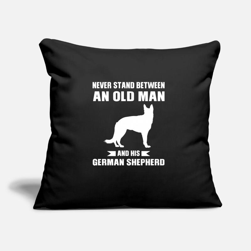 German Shepherd Old Man German Sofa pillowcase 17,3'' x 17,3'' (45 x 45 cm)