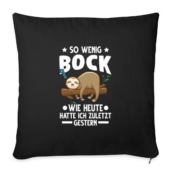 Faultier Faul Tier Tier Geschenk - Sofakissenbezug 45 x 45 cm - Schwarz - Vorne