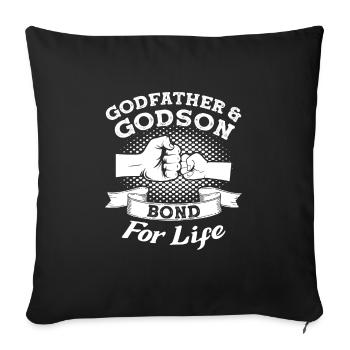 Godfather & Godfather Godfather family gift - Sofa pillowcase 17,3'' x 17,3'' (45 x 45 cm) - black - Front