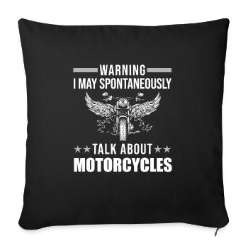 Bike Motorcycle Motorcycle Motorcycle Gift - Sofa pillowcase 17,3'' x 17,3'' (45 x 45 cm) - black - Front