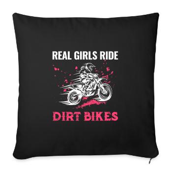 Bike Motorcycle Motorcycle Motorcycle Gift - Sofa pillowcase 17,3'' x 17,3'' (45 x 45 cm) - black - Front